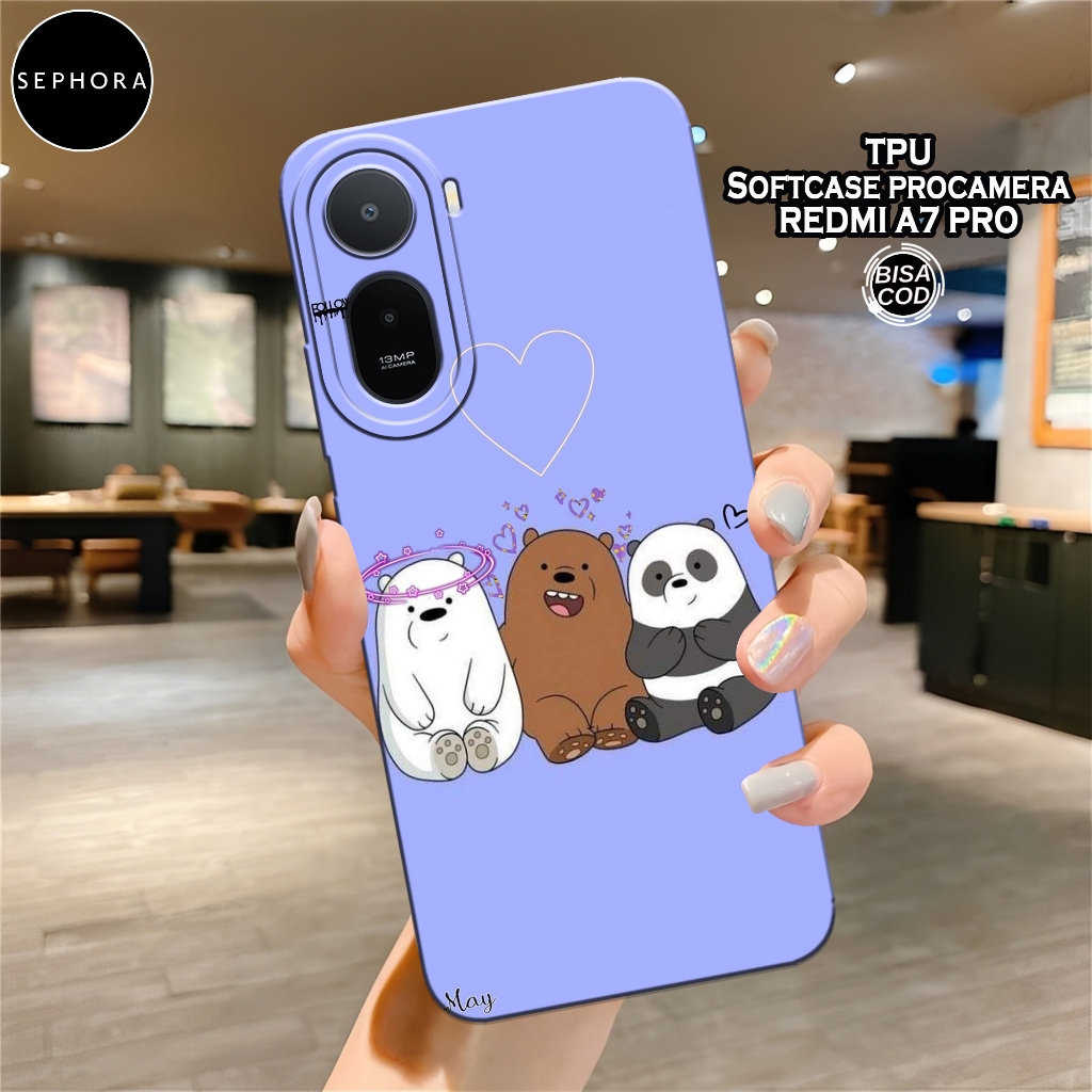 เคส HP ล่าสุด Redmi A7 Pro 2026 - เคสแฟชั่น Bear - Softcase Redmi A7 Pro 2026 - เคสกล้อง Pro - เคส R