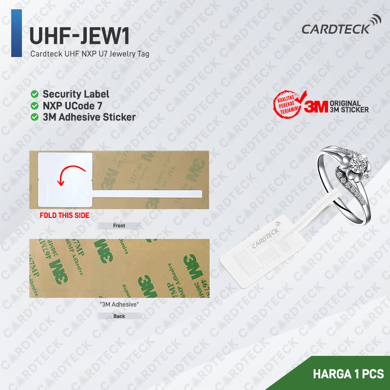 CARDTECK UHF Jewelry Tag RFID Jewelry Label NXP U7 Sticker 3M