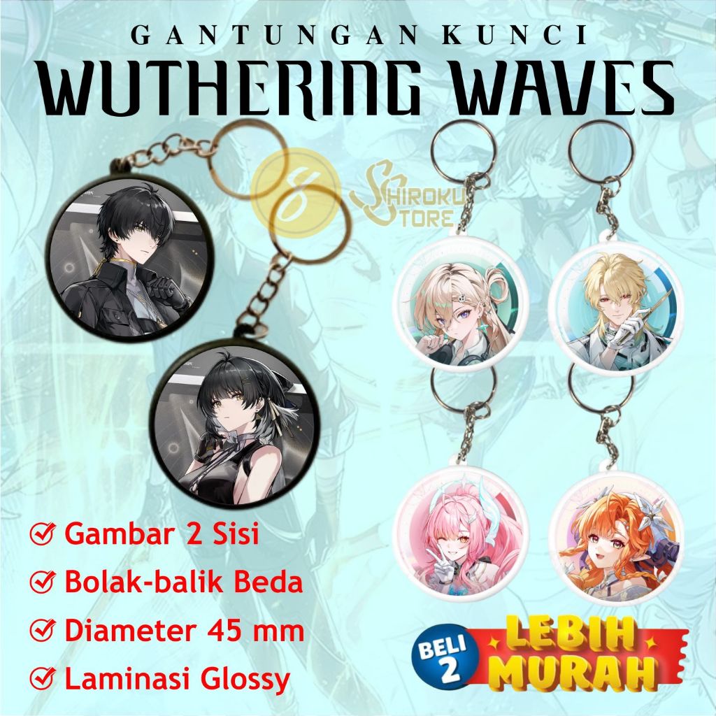 GANTUNGAN Wuthering Waves พวงกุญแจ/อะนิเมะเกมพวงกุญแจ Wuwa Rover Chisa Changli Aempath พวงกุญแจ