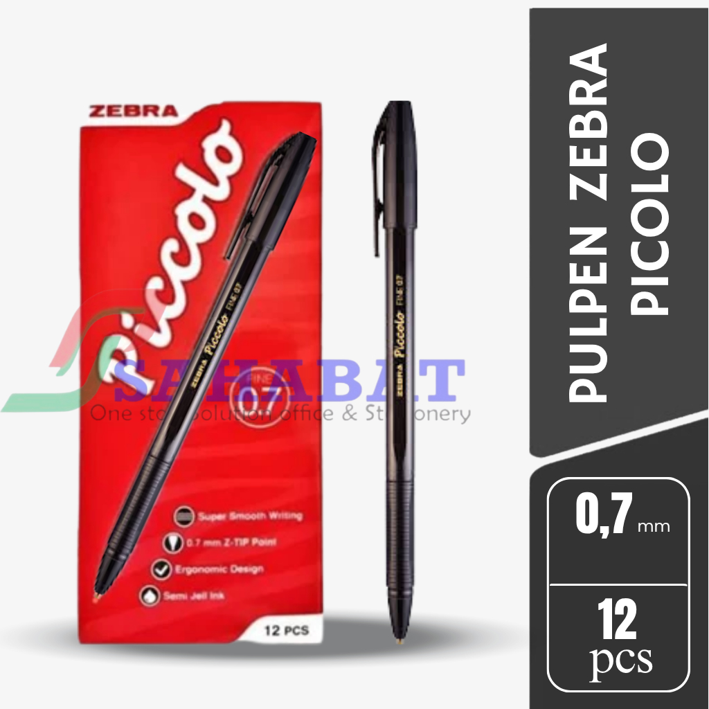 ปากกา Zebra Picolo / ปากกา Zebra PIC CANDY / ปากกาม้าลาย 0.7 / ต่อแพ็ค บรรจุ 12 ชิ้น