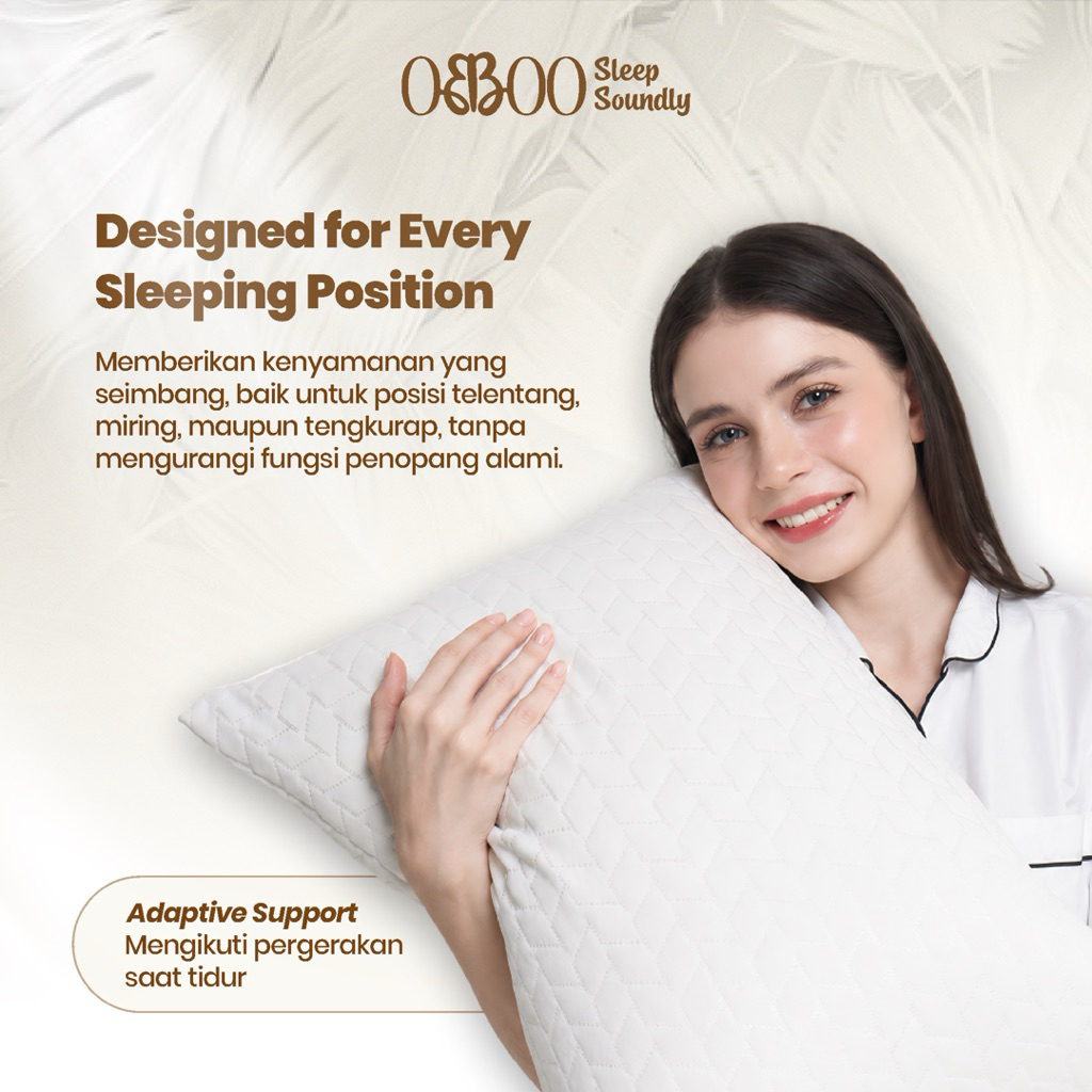 Obboo Sleep Soundly ซื้อ 1 แถม 1 - ซื้อ 1 แถม 1 (หมอนและหมอนข้าง) โฟมหน่วยความจําระดับพรีเมียม - ปกถ