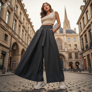 [ANNA] Cammomile  2304098 celana kulot wanita gesper highwaist