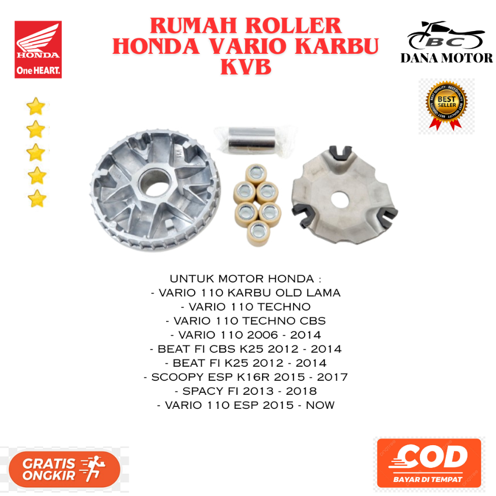 Original Vario คาร์บูเรเตอร์ Roller Housing / Original Primium Honda Beat Roller Housing - 22110-KVB