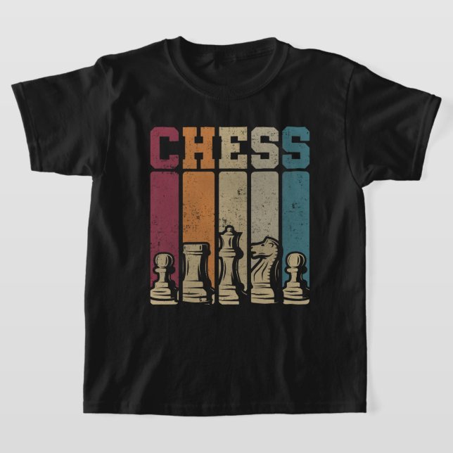 เสื้อยืดหมากรุก Checkmate Vintage Chess Pieces