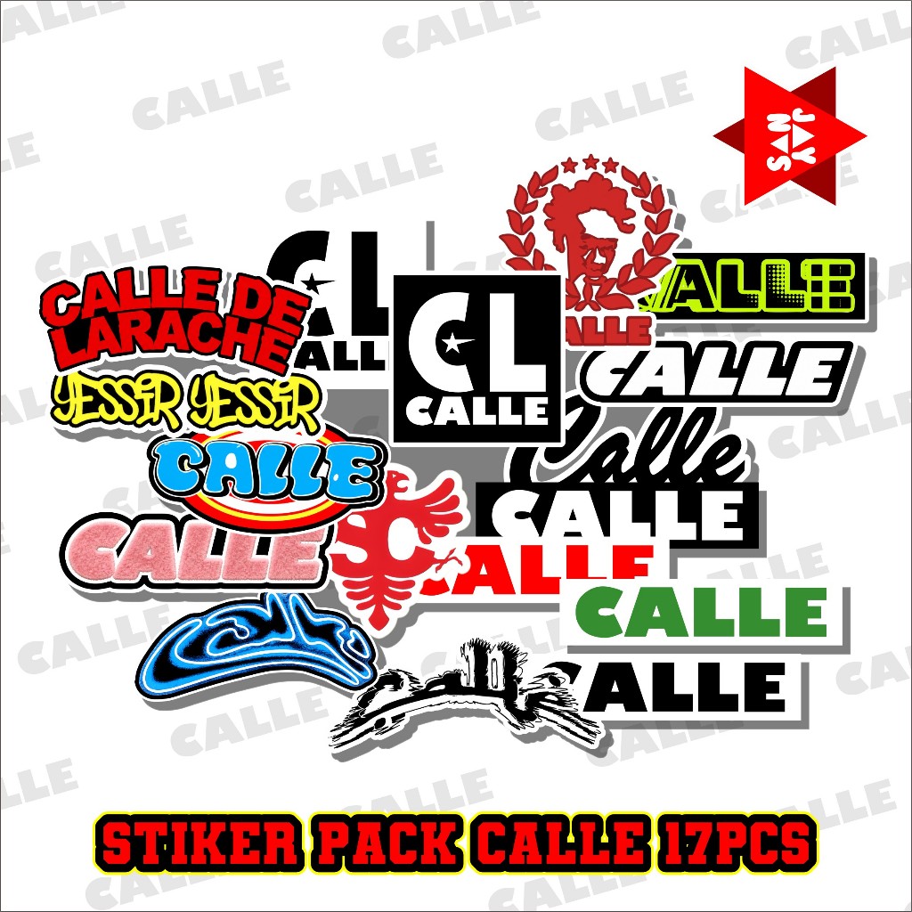 CALLE PACK STICKERS COOL CALLE PACK STICKERS เฉพาะจุด 17 ชิ้น
