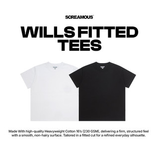 Screamous Kaos T-Shirt Fitted Tee 16s WILLS