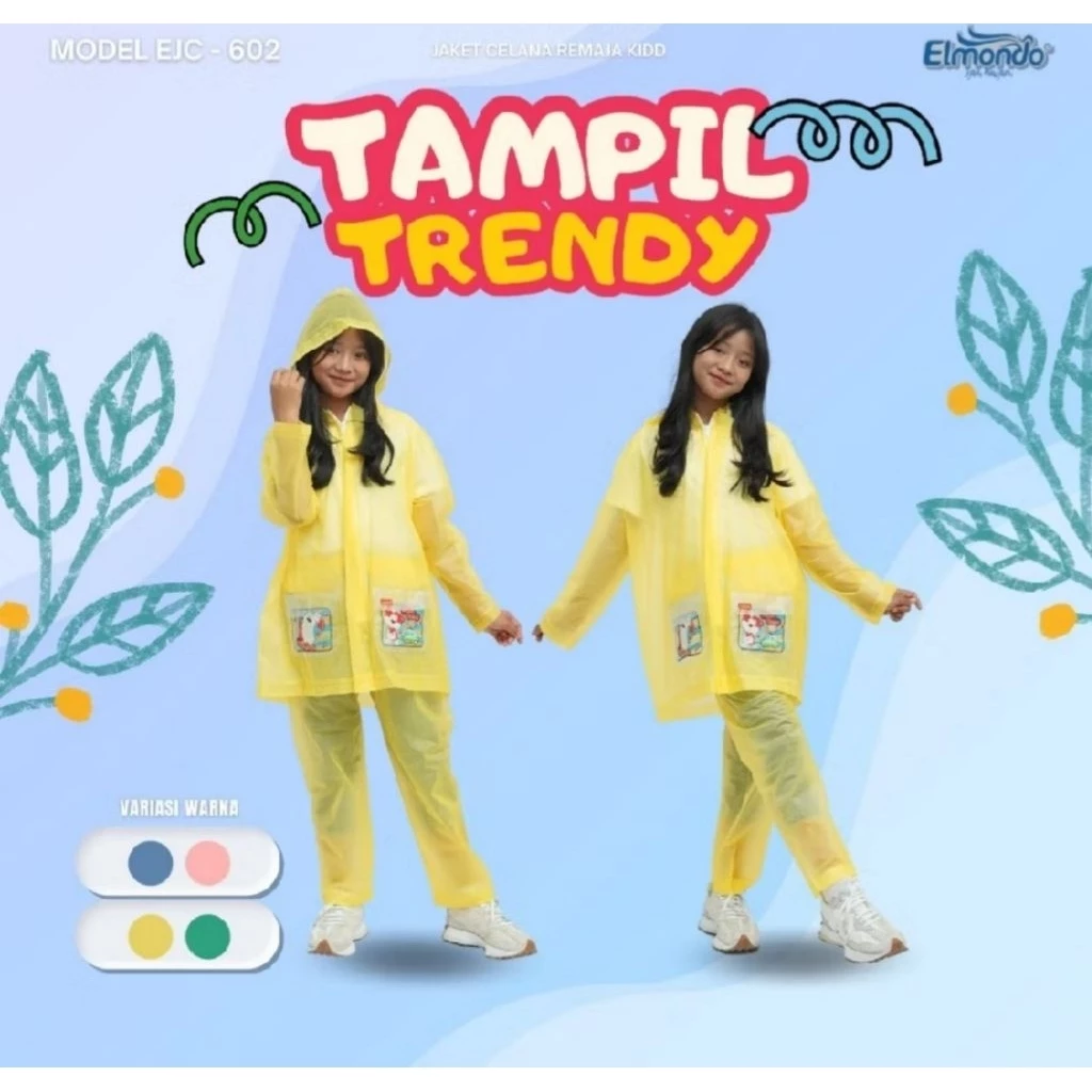 เสื้อกันฝนเด็ก/ชุดเสื้อกันฝนเด็ก/ชุดเสื้อกันฝน/Elmondo 602 Coat