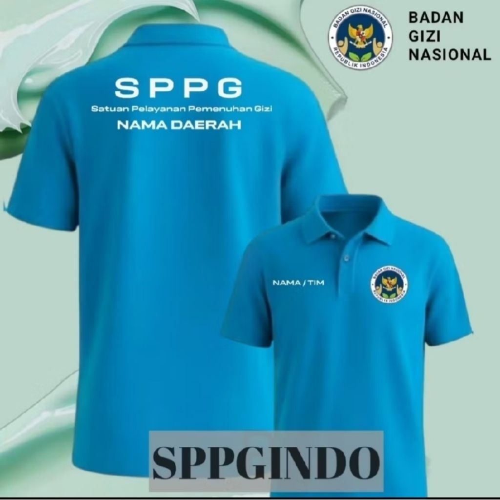 เสื้อยืดคอปกสกรีนลายโลโก้ BGN ด้านหลัง เอสพีพีจี | Short S - 3XL Custom MBG BGN SPPG