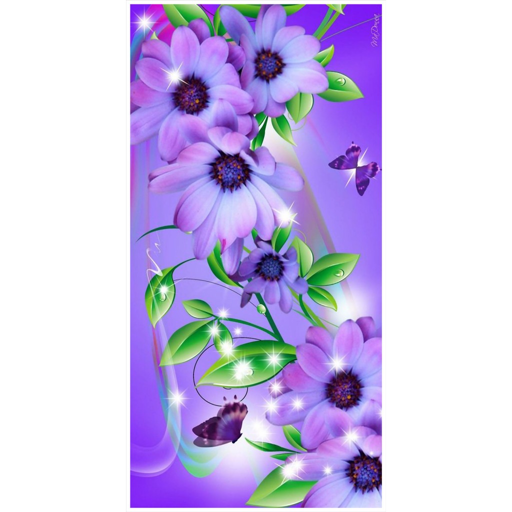 สติ๊กเกอร์ติดตู้เย็น 1 และ 2 ประตู ลาย Floral Motif รหัส WK1 WS - WK6 WS
