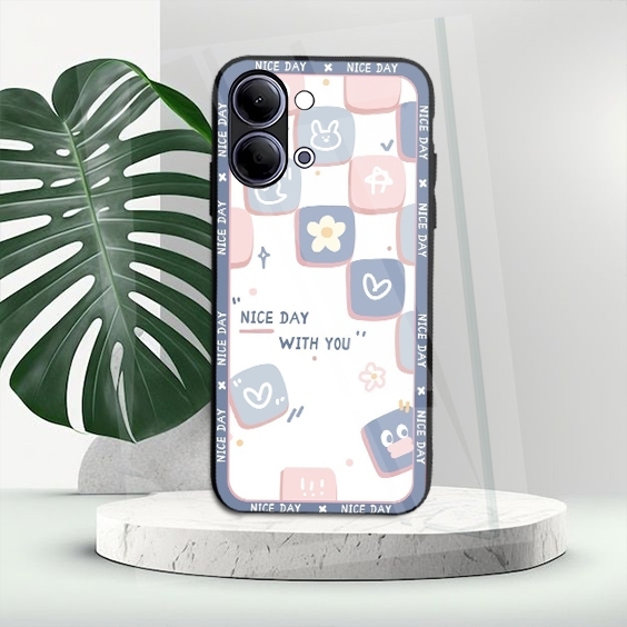 (KF-221) Softcase Glass Kaca สําหรับ VIVO Y05 ล่าสุด 2026 - เคสสุนทรียศาสตร์ - เคสสุดเท่ - Anti-Scra