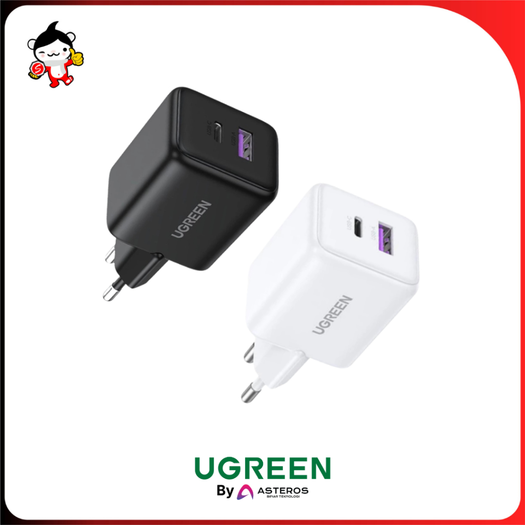 UGREEN N Series 30W Dual Port USB C 30W & USB A 22.5W อะแดปเตอร์ชาร์จ