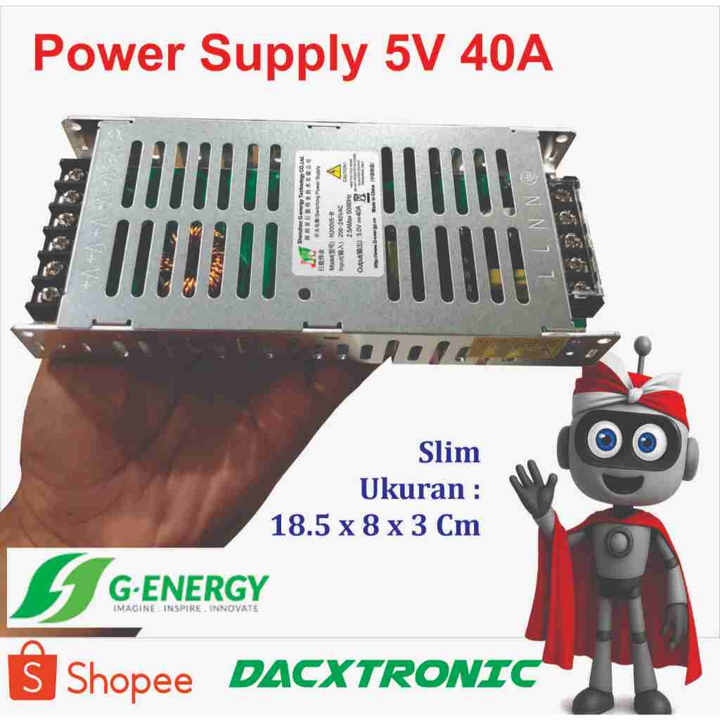 Slim Switching Power Supply Psu 5V 40A คุณภาพสูง 5 โวลต์ 40A