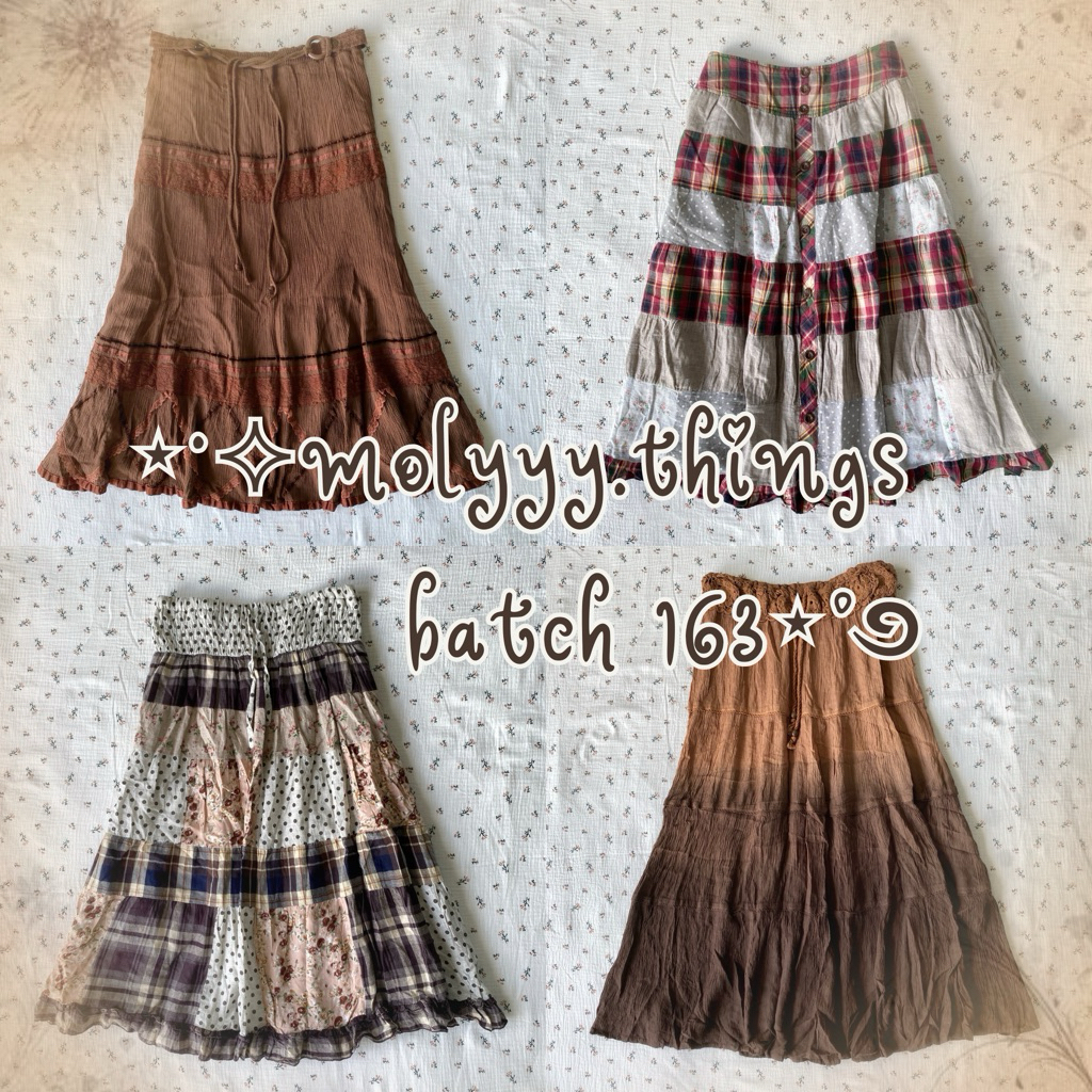 (BATCH 163) กระโปรงนางฟ้าวินเทจ morikei top y2k god whimsy coquette heikaji jfashion