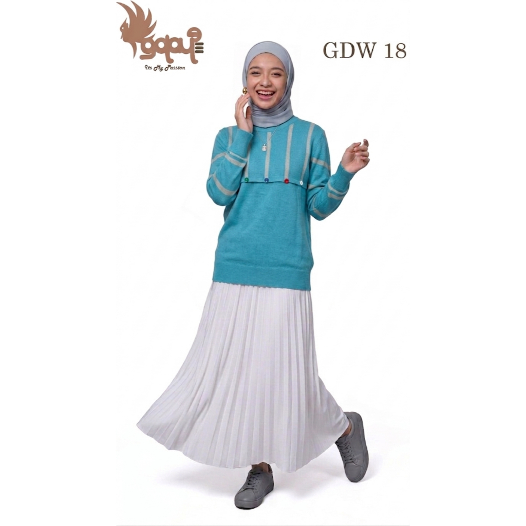 GDW 18 Galaule Store เสื้อถักคอมพิวเตอร์สําหรับผู้หญิง