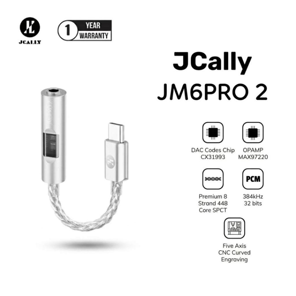 JCALLY JM6PRO2 / JM6PRO 2 CX3193 อะแดปเตอร์ดองเกิลแบบพกพา USB DAC / AMP