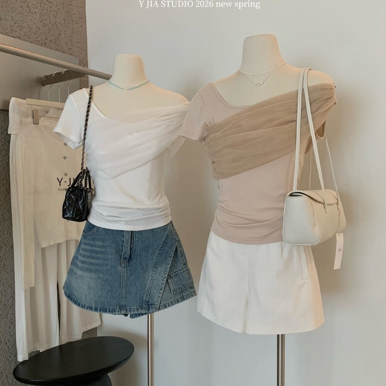 Y.JIA 6655 เสื้อปาดไหล่