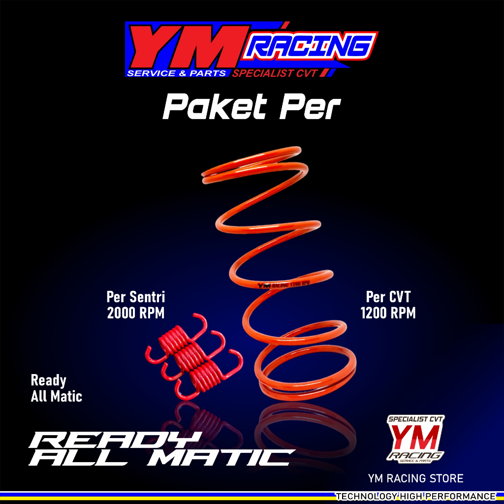 1200 RPM CVT SPRING PACKAGE PLUS 2000 RPM CENTRI SPRING สําหรับรถจักรยานยนต์อัตโนมัติทั้งหมด / 1200 