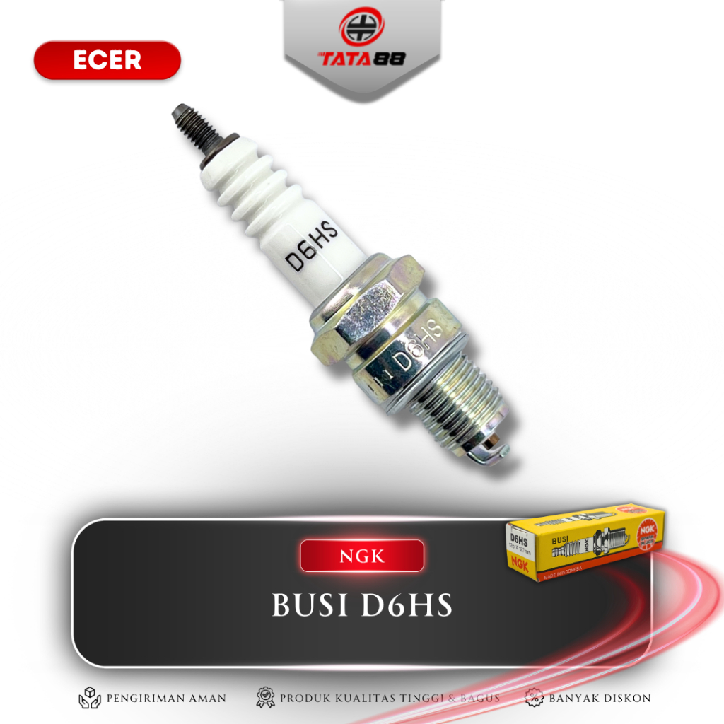 NGK D6HS SPARK PLUG [RETAIL] - NGK D6HS OLD MOTORCYCLE SPARK PLUG C70 C90