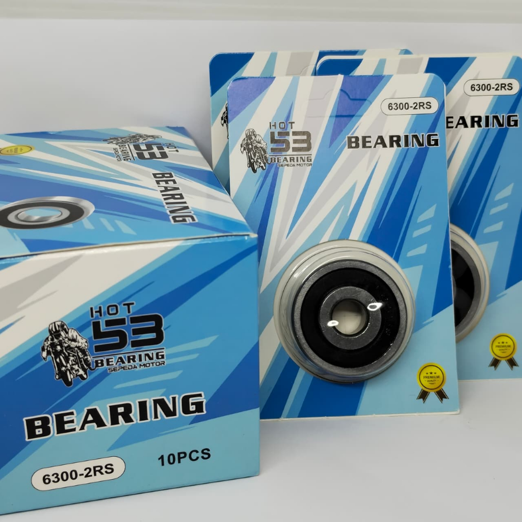 (WHOLESALE 10 ชิ้น) BEARING 6300 2RS HOT 53 RUBBER CAP WHEEL BEARING 6300 2 RS