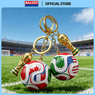 BALODY Gantungan Kunci Piala Dunia 2026 Maskot & Bintang Messi Ronaldo Hadiah Koleksi