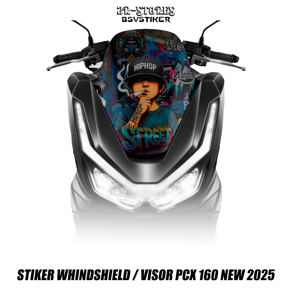 สติ๊กเกอร์ WHITNDSHLED PCX ROADSYNC 160 / สติ๊กเกอร์ DECAL VISOR PCX NEW 160 - 2025 - 2026