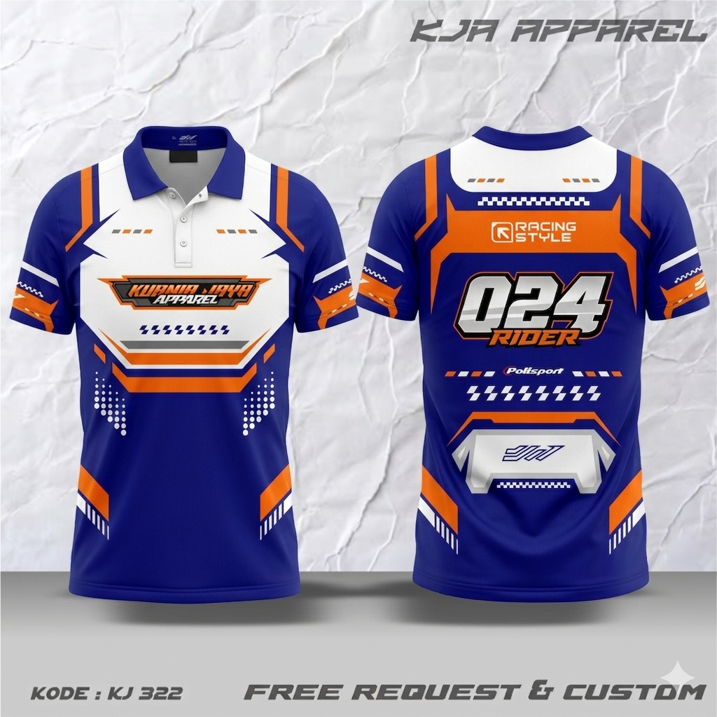 CUSTOM RACING JERSEY, REQUEST POLO COLLAR BUTTON V-NECK COLLAR O-NECK COLLAR, UNIT เสื้อยืด, FULLPRI