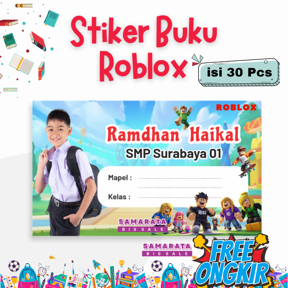 Roblox School Book Name Stickers Custom School Name Lesson Stickers Photo
