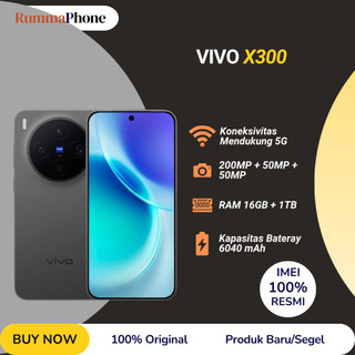 Vivo X300 5G 16GB+1TB Dimensity 9500 6.31 inci AMOLED 6.040 mAh Android 16