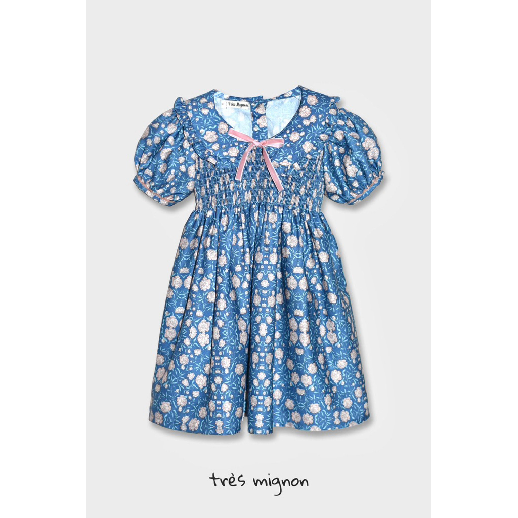 Tres Mignon - Rayna Smock Dress for Girls Classic Vintage Premium อายุ 1-9 ปี
