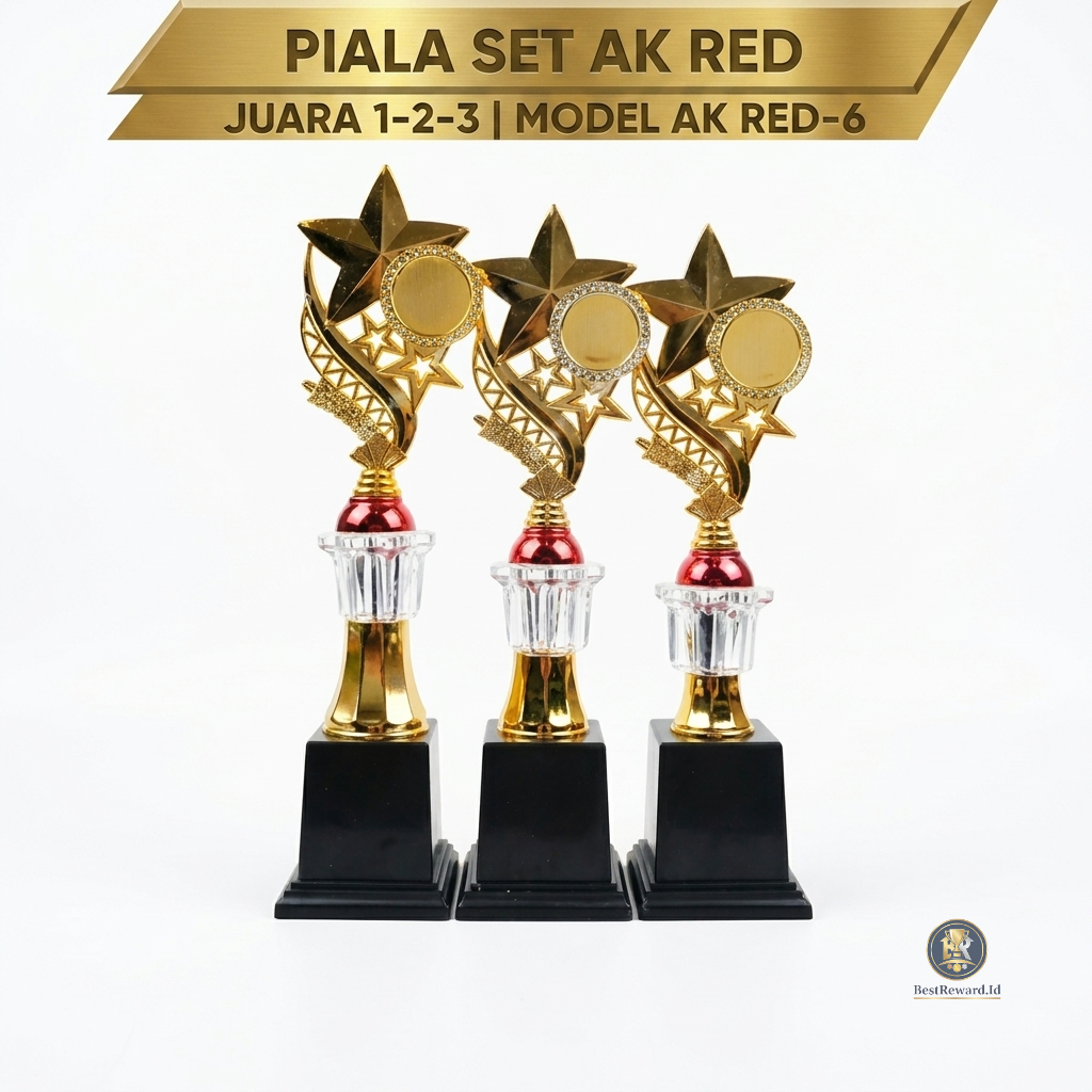 ชุดถ้วย AK RED-6 1st-2nd-3rd Place