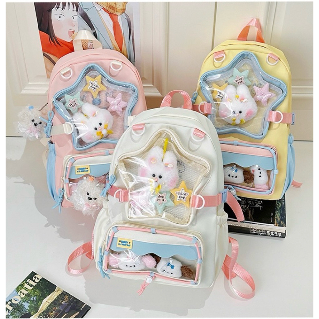 กระเป๋าเป้ผู้หญิง Nylon School Girls Backpack กระเป๋า Ita BN 987