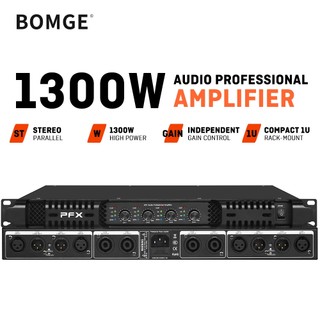 BOMGE DA4/DA2 Amplifier Power 1300W Class D 2CH, Sistem Pendingin Efisien, 1U Rack Mount untuk Panggung,Cocok untuk Speaker 15 Inch & Acara Besar