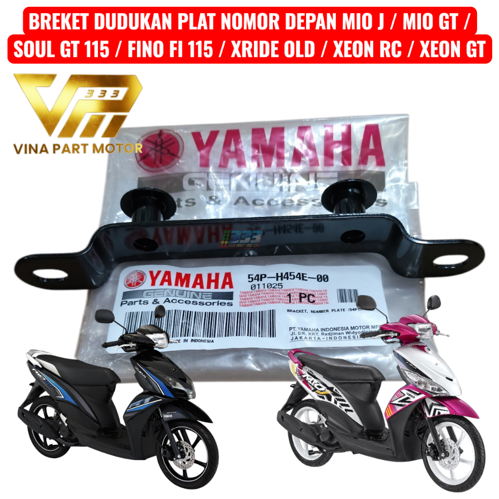 ขายึดป้ายทะเบียนด้านหน้า Mio J Mio GT Fino FI Soul GT 115 Xride Old 54P-H454E-00 Original YGP