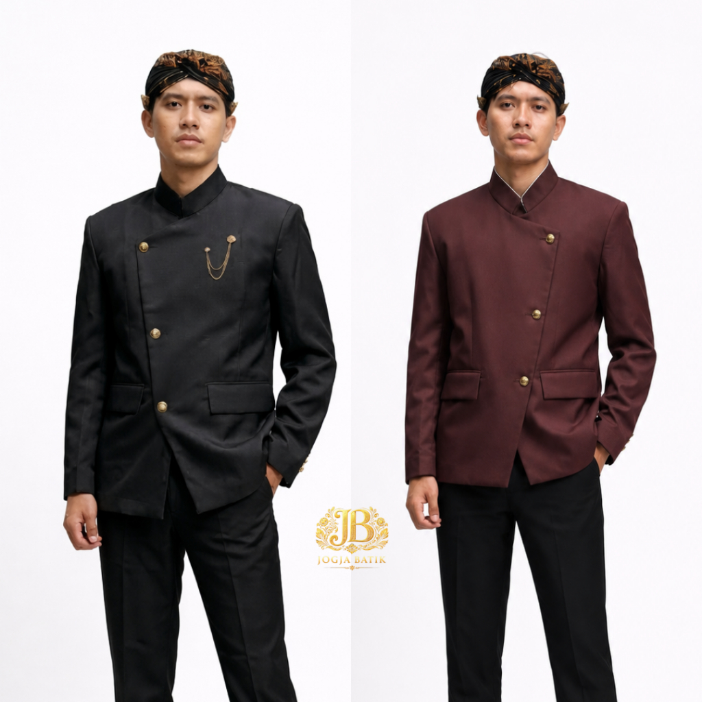 [BESKAP เท่านั้น] Modern Black Mahogani Mocca Beskap ฟรีเข็มกลัด