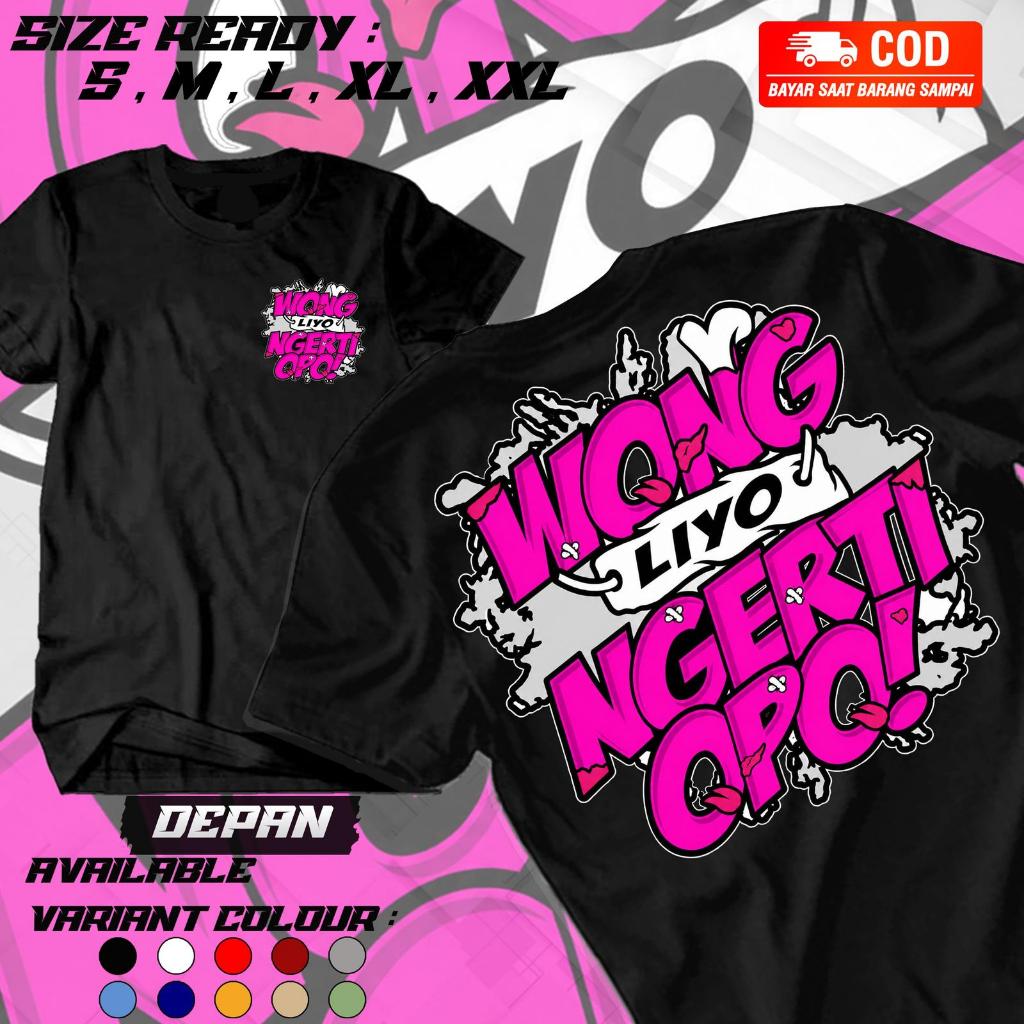 ABASTORE.IDN T-shirt เสื้อยืดผู้ชาย Distro Motif Words Wong Liyo Ngerti Opoo / Premium Distro T-shir
