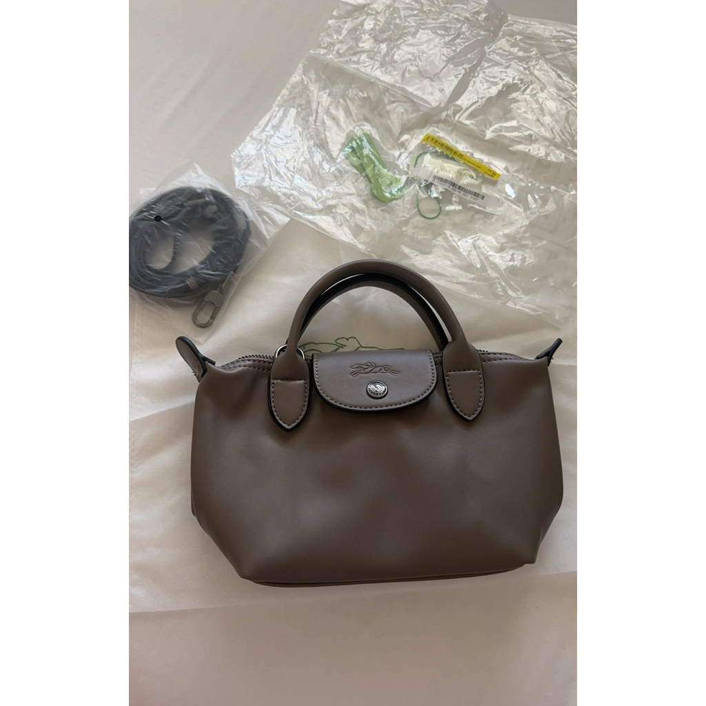 Taupe กระเป๋า LC ขนาดเล็กหนังสังเคราะห์
