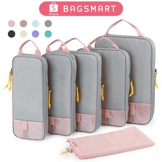 BAGSMART Compression Packing Cubes 6 Set Expandable Lightweight Travel Organizer Luggage Suitcase