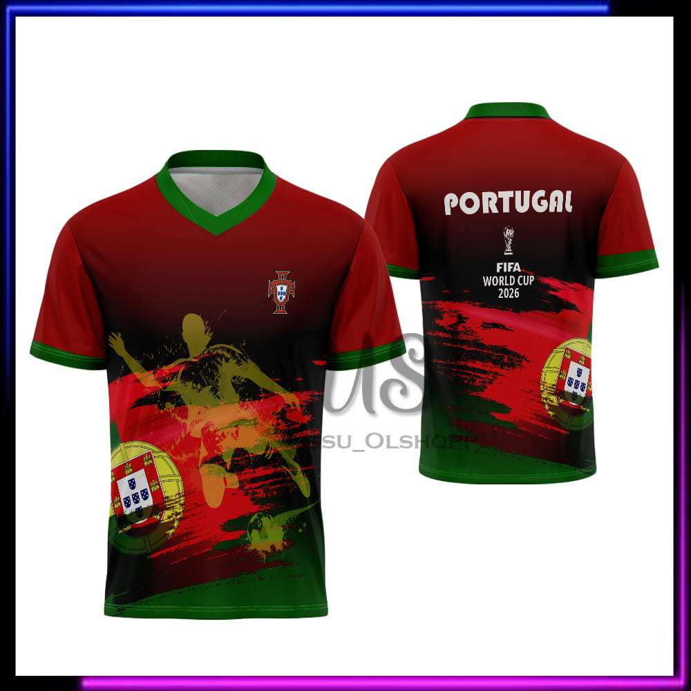 2026 World Cup Portugal Short Jersey / เสื้อยืด Portugal Supporter