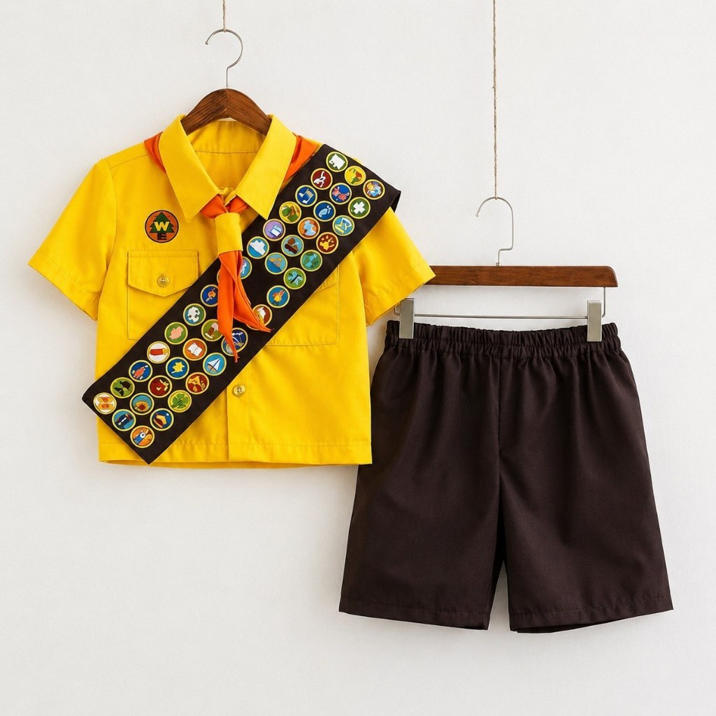 Russell เครื่องแต่งกายสําหรับเด็กผู้ชายผจญภัยพิเศษ Disney From Up แขนสั้น