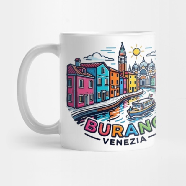 BURANO, แก้วที่ระลึก VENEZIA - แก้วชาอิตาลี