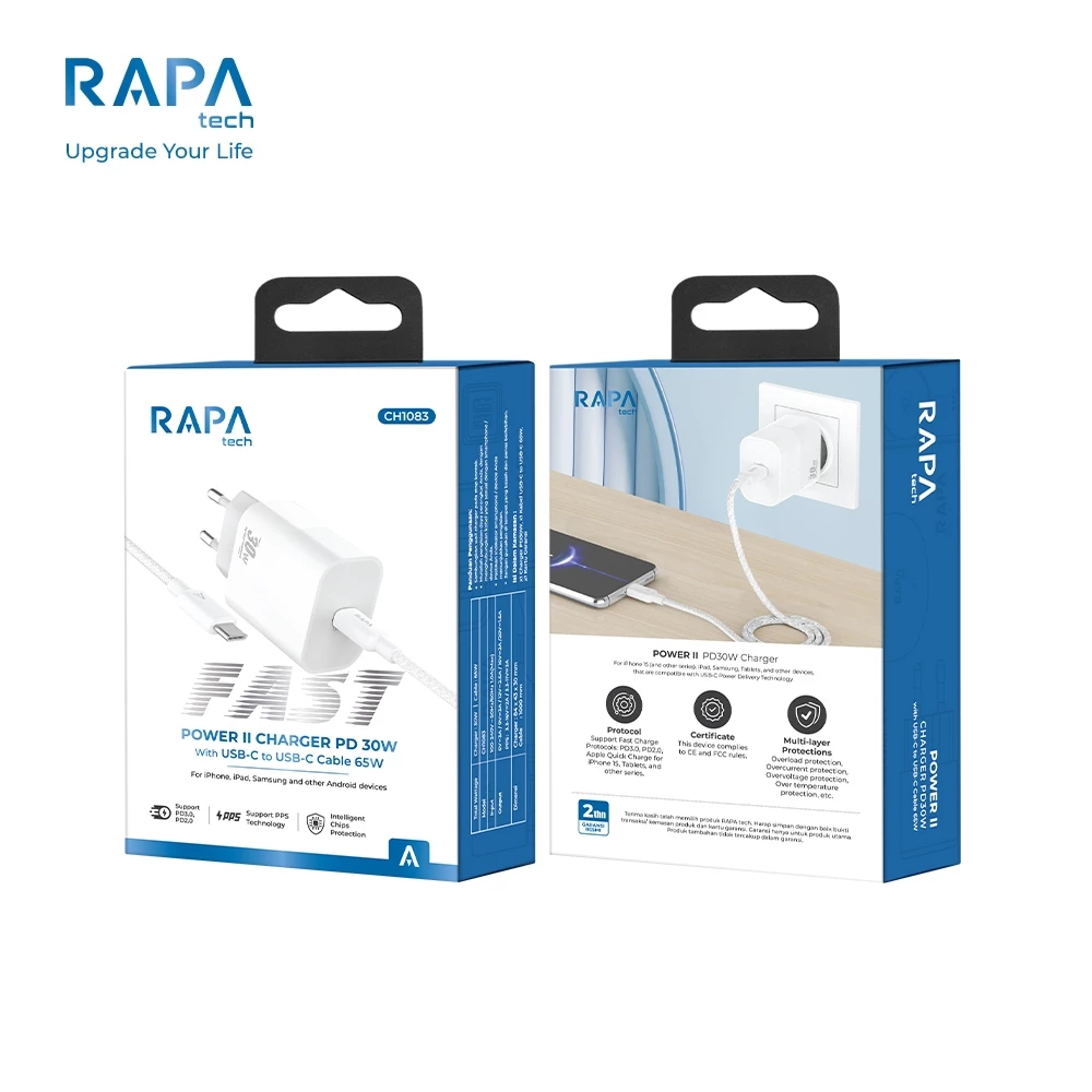 HP RAPAtech CH1083 30W Type-C to Type-C Cable Set สำหรับ iPhone 15/16/17 thumbnail 4