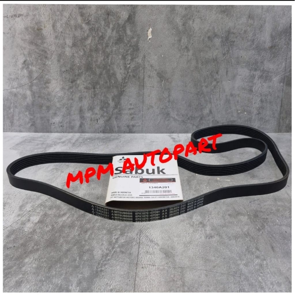 สายพานพัดลม สายพานรถตู้ 6pk 1670 ใหม่ทั้งหมด pajero sport dakar 2016 บน 4n15 6pk 1670 1340A201
