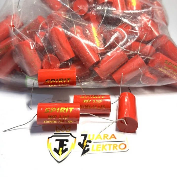 MERAH AUDIOPILER MKP RED 3.3Uf / 400 VOLT SPIRIT | MKP 3.3 UF - 400V SPIRIT RED