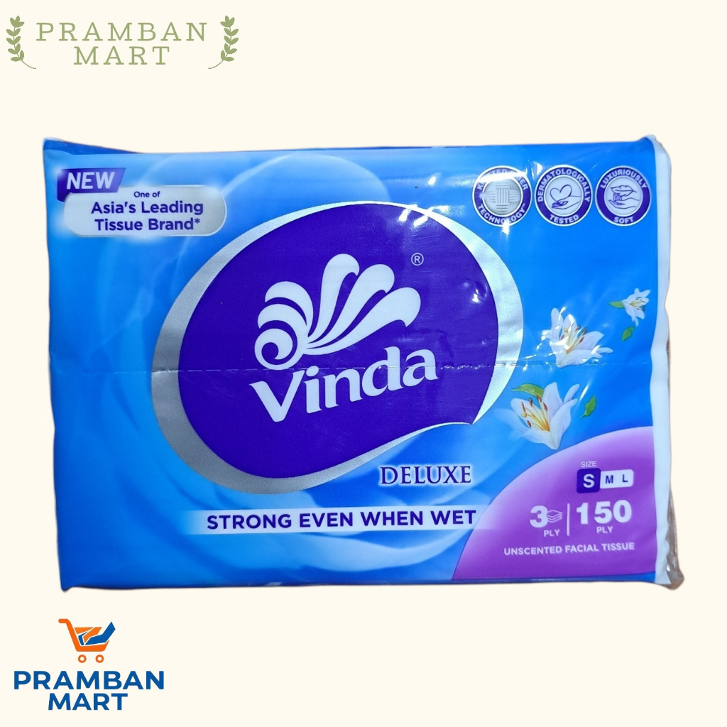 VINDA ทิชชู่ 3 ชั้น 150 แผ่น Size S