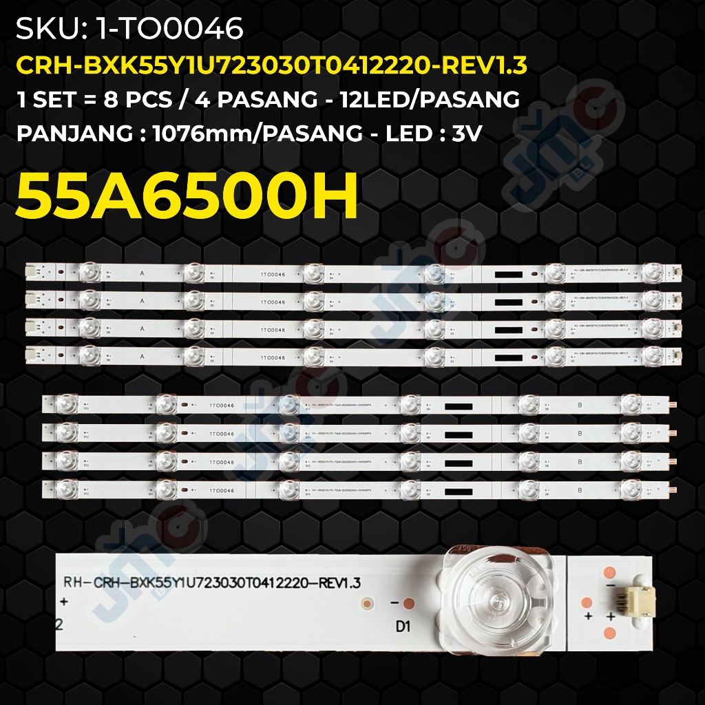 Hisense ไฟแบ็คไลท์ทีวี 55 นิ้ว 55A6500H CRH-BXK55Y1U723030เสื้อยืด0412220-REV1.3