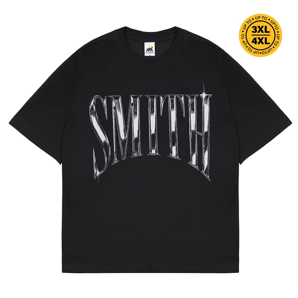 เสื้อยืดโอเวอร์ไซส์ผู้ชาย House of Smith - เสื้อยืด Chrome ขนาดใหญ่ สีดํา 3 - เสื้อยืด Oversize