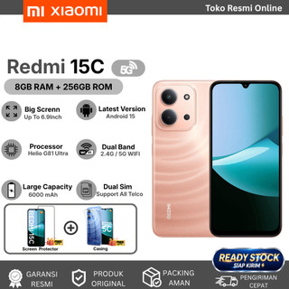[ Gratis Ongkir ] Redmi 15C 8/256GB Garansi Resmi | HP 5G Murah Baterai 6000mAh | Kamera 50MP | Bonus Case + Tempered