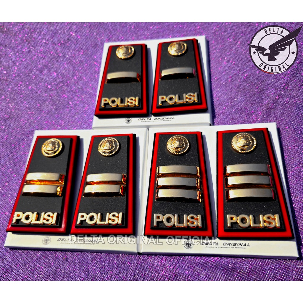 MERAH IPDA OFFICER RANK / IPTU RANK / AKP RANK FULL RED MICA