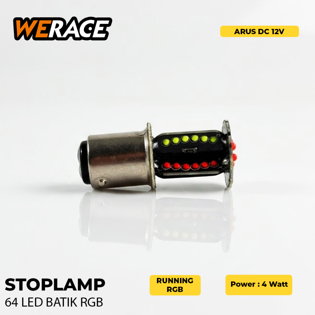 MATA WERACE ไฟ LED หยุดไฟเบรค 64 BATIK RGB Running Eye หมุนกระพริบ Universal รถจักรยานยนต์รถ 1157
