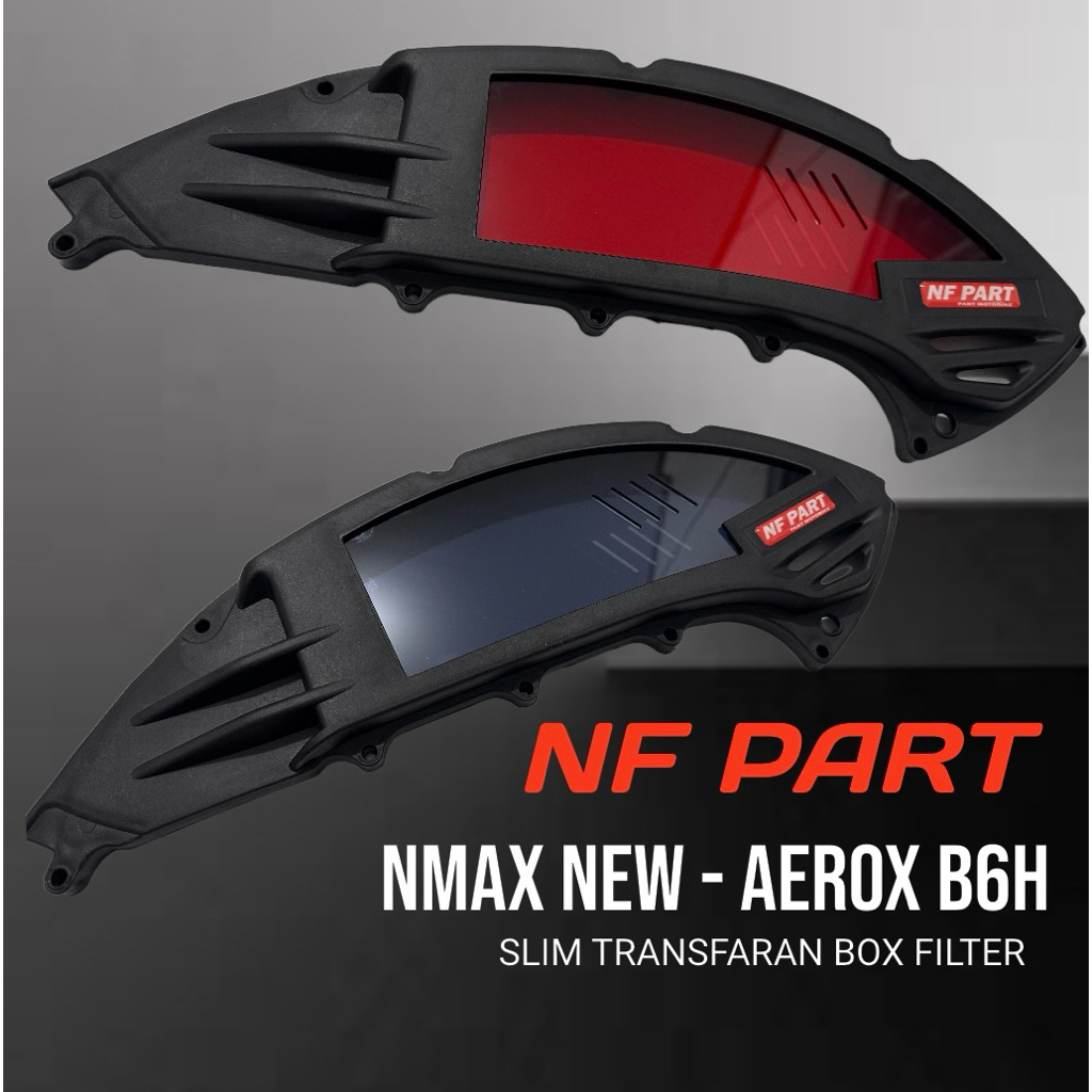 กล่องกรองบาง nmax new aerox new b6h อะคริลิคใส - ฝาครอบกรอง nmax ใหม่ ฝาครอบกรอง aerox